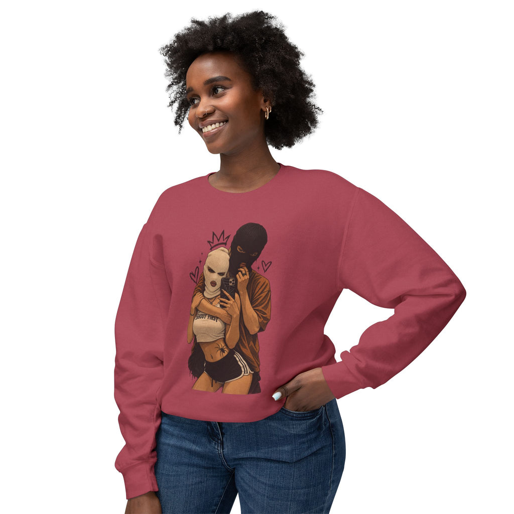 Couple Selfie Art Crewneck Sweatshirt