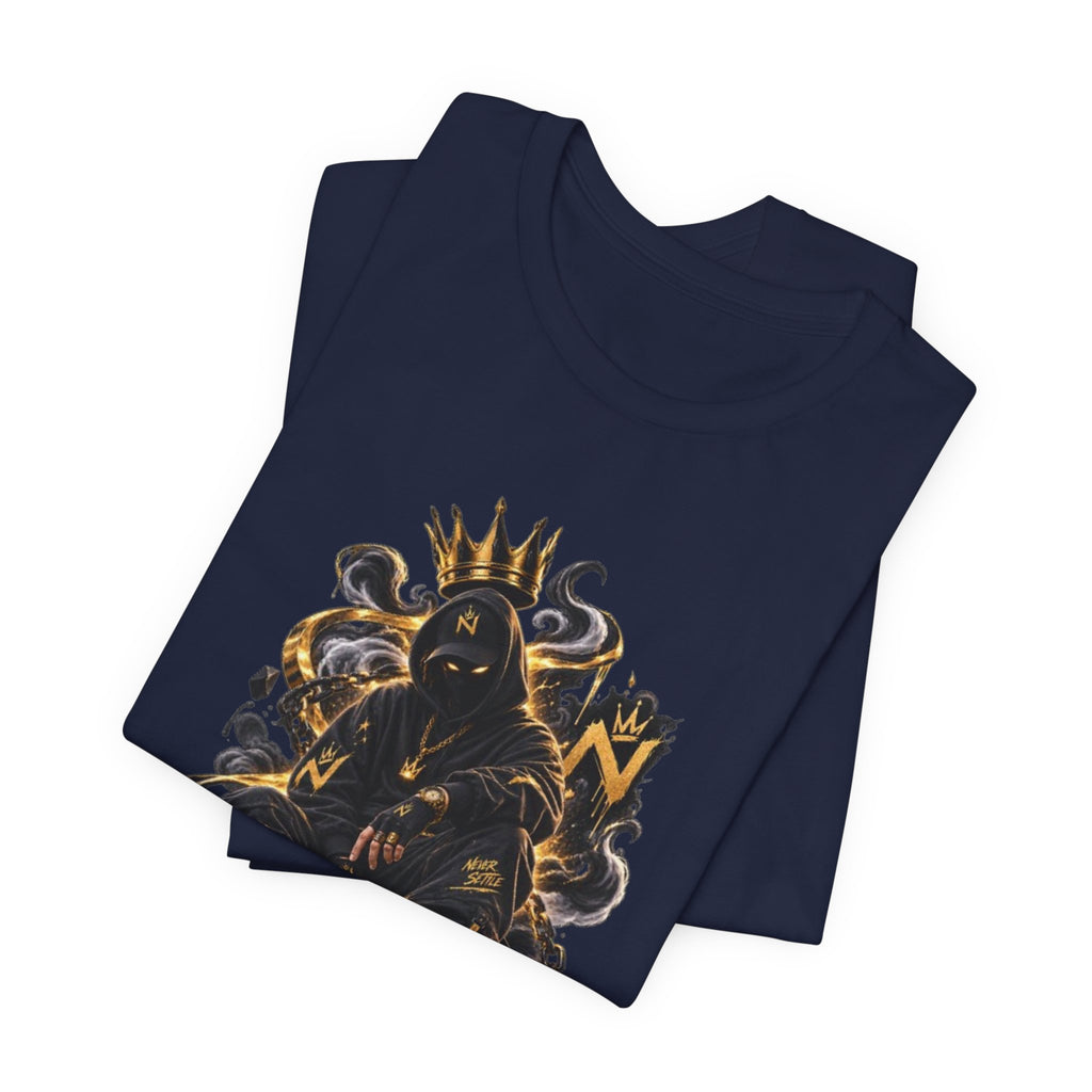 King of Shadows Graphic Tee — Dark Crowned Skull Design