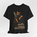 Cat King Streetwear T-Shirt — Cool Cat Sitting with Sunglasses & Smoke