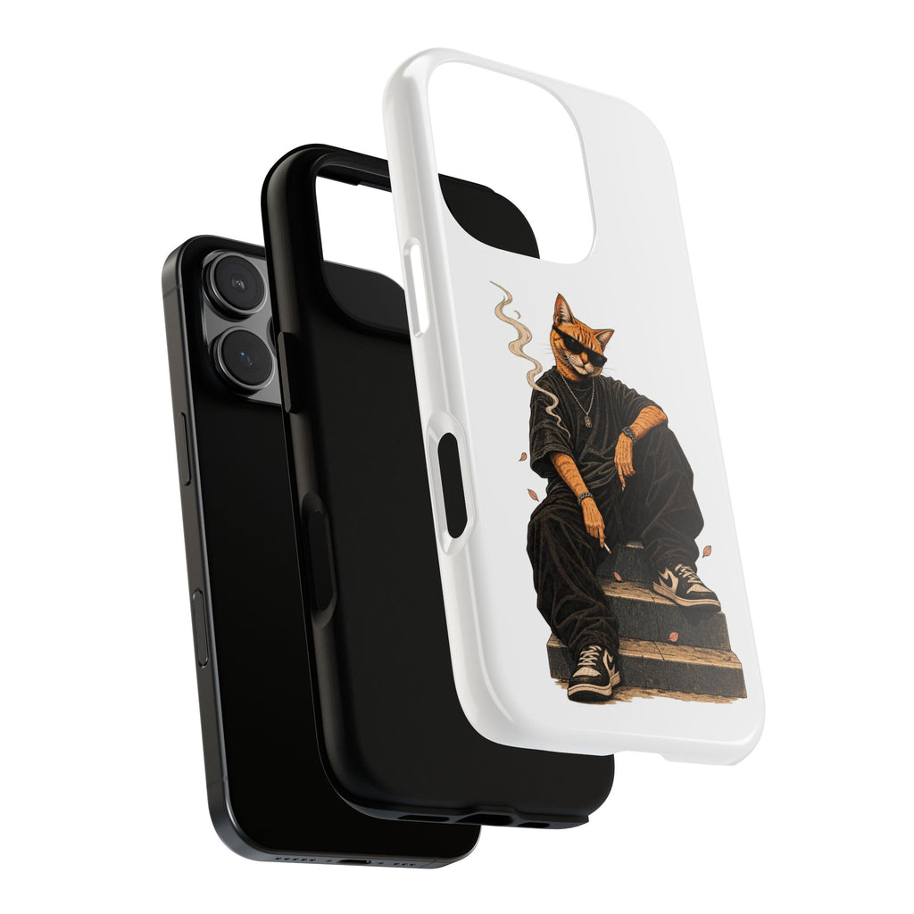 Cat Gangsta Phone Case — Cool Streetwear Cat Design