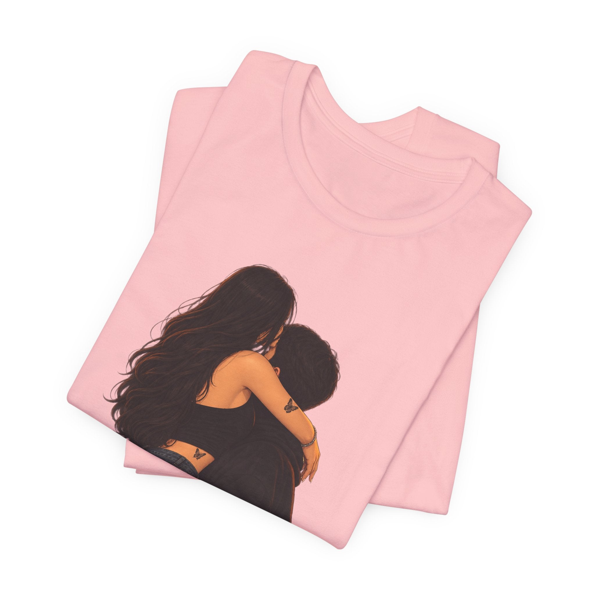 Couple Embrace T‑Shirt — Romantic Hug Graphic Tee