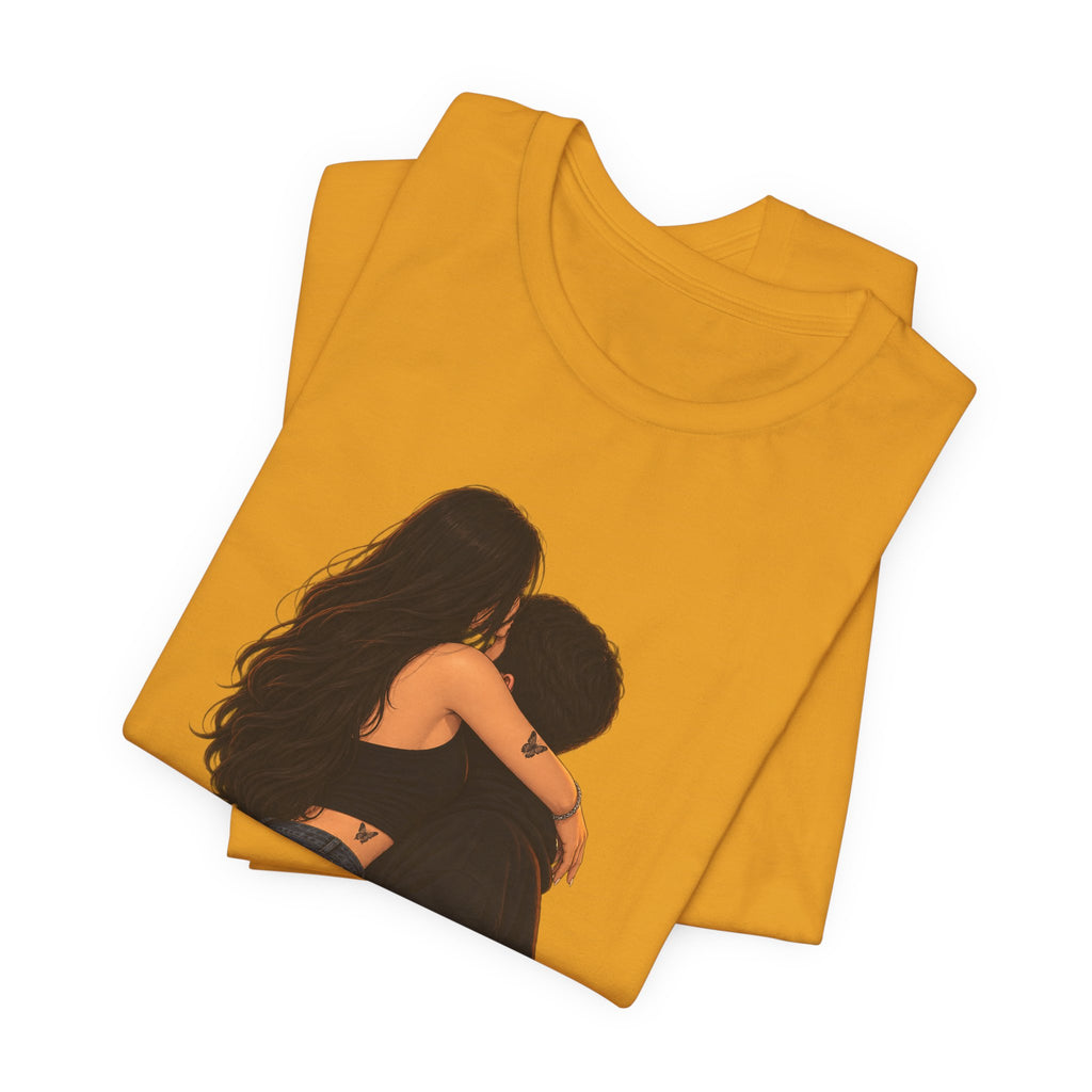 Couple Embrace T‑Shirt — Romantic Hug Graphic Tee