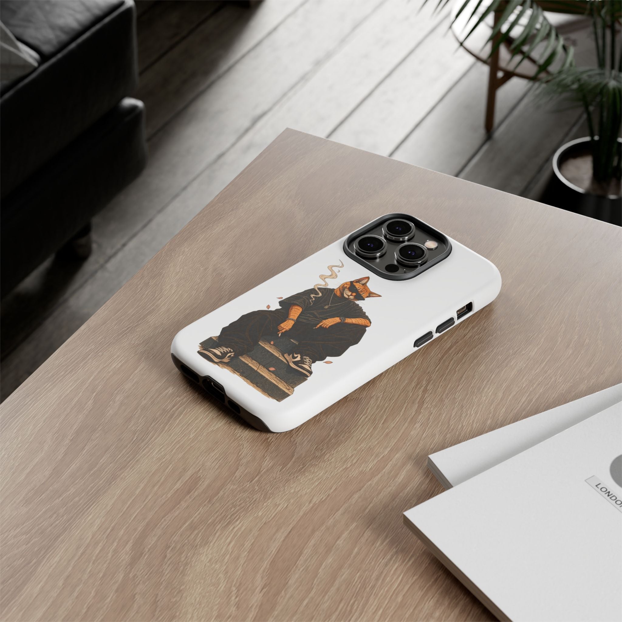 Cat Gangsta Phone Case — Cool Streetwear Cat Design