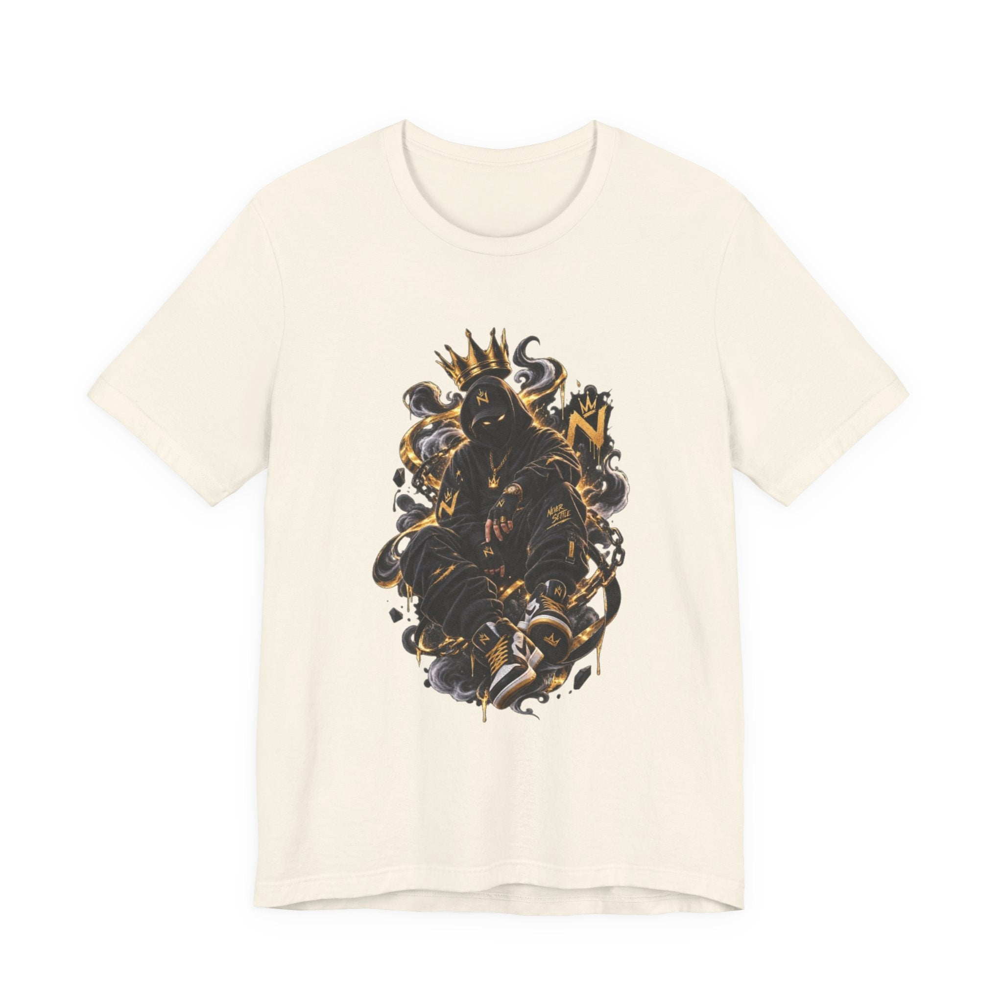 King of Shadows Graphic Tee — Dark Crowned Skull Design