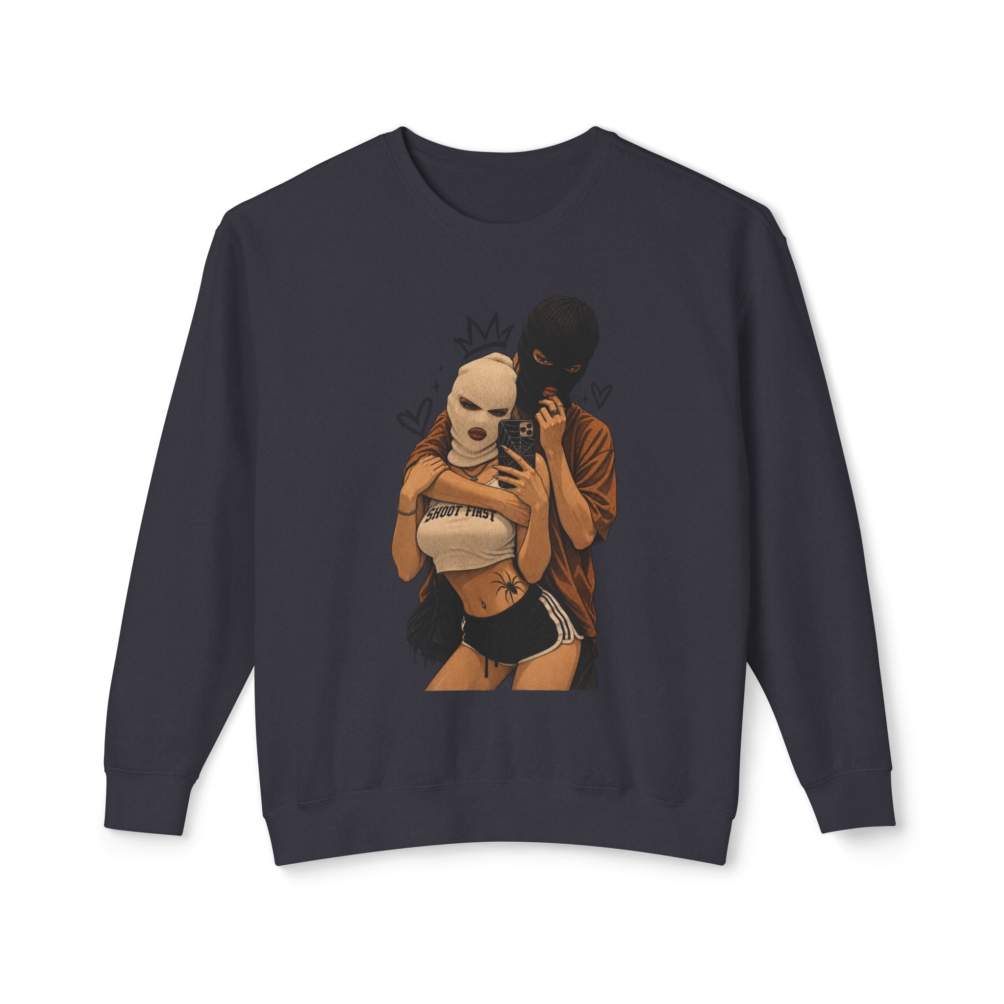 Couple Selfie Art Crewneck Sweatshirt