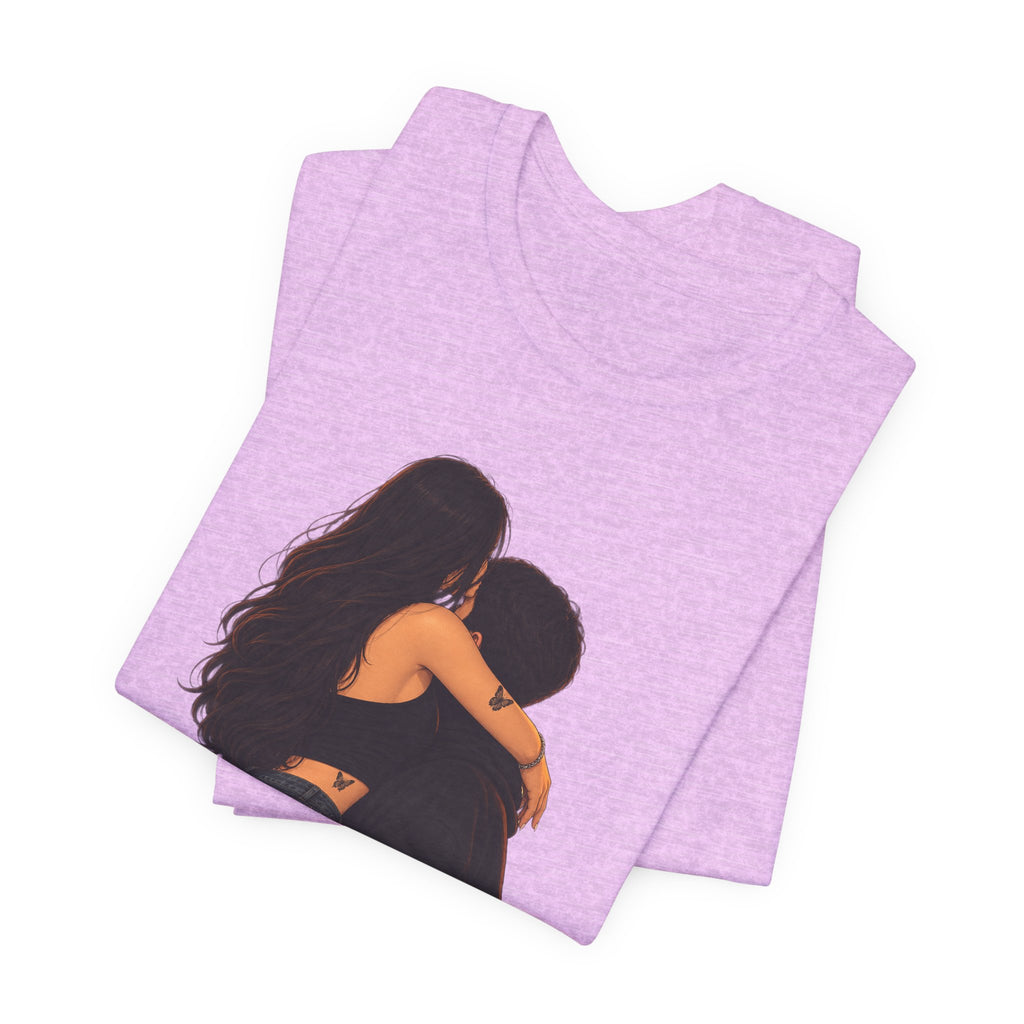 Couple Embrace T‑Shirt — Romantic Hug Graphic Tee