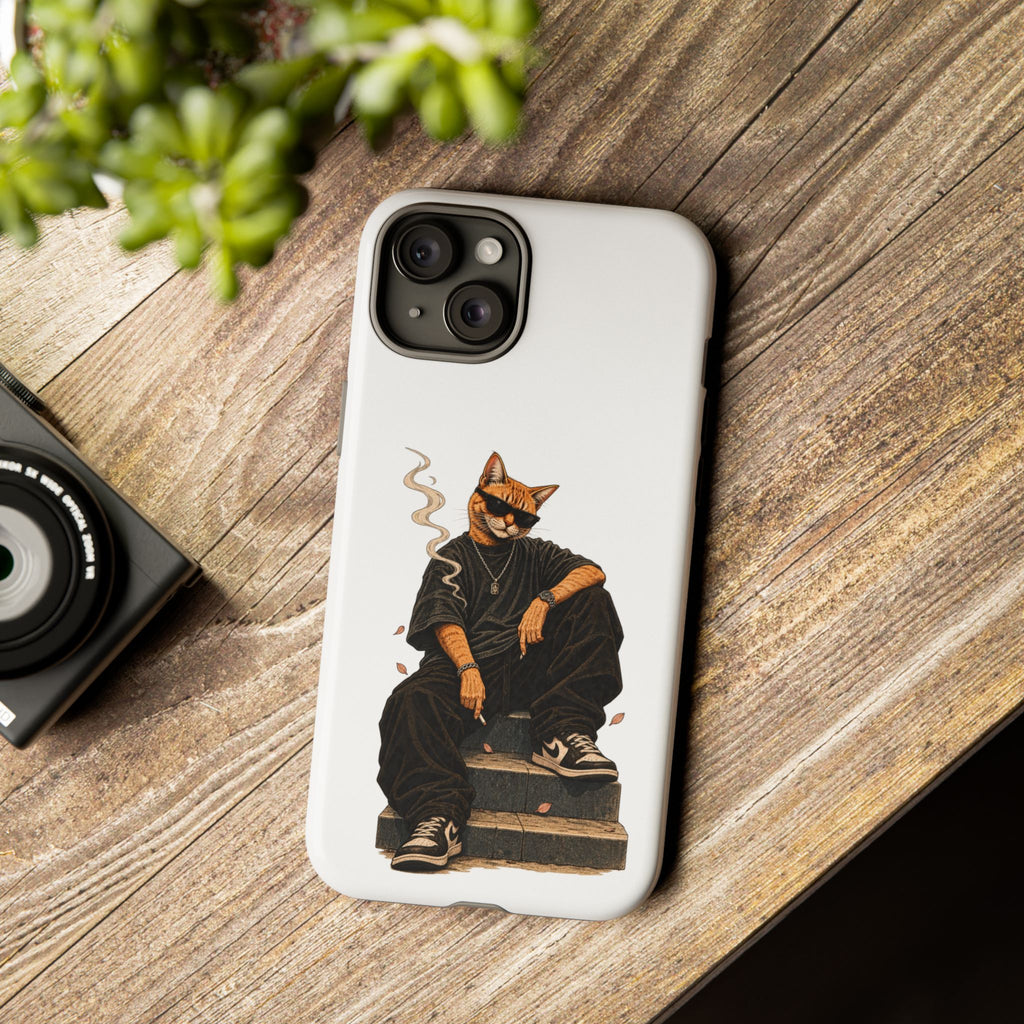 Cat Gangsta Phone Case — Cool Streetwear Cat Design