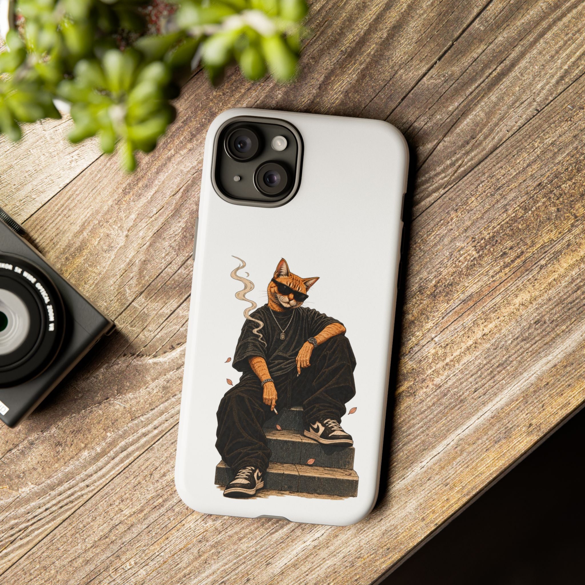 Cat Gangsta Phone Case — Cool Streetwear Cat Design