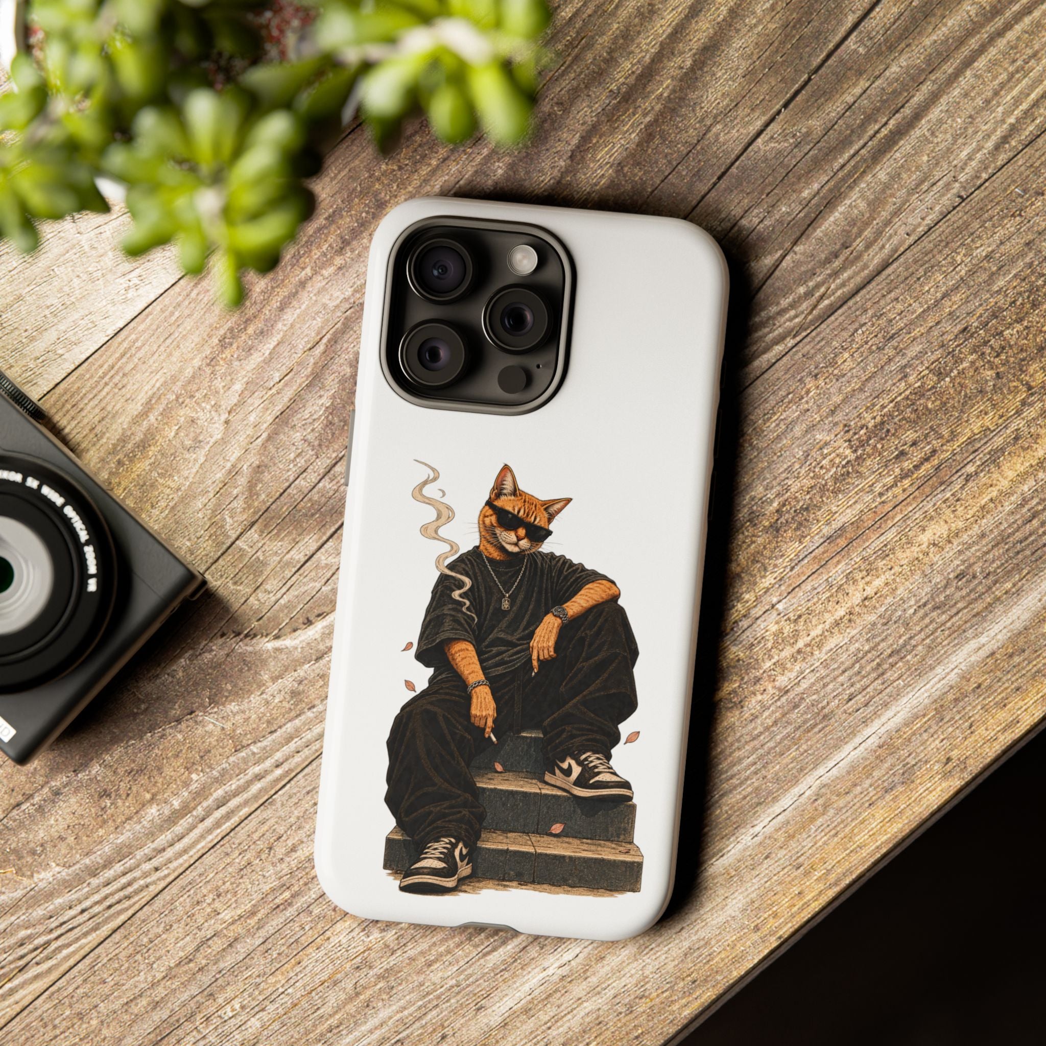 Cat Gangsta Phone Case — Cool Streetwear Cat Design
