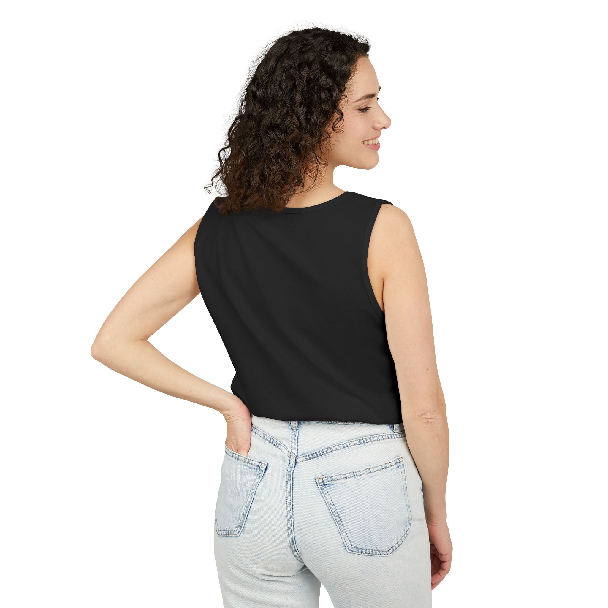 Street Style Tank Top — Graphic Masked Duo Illustration