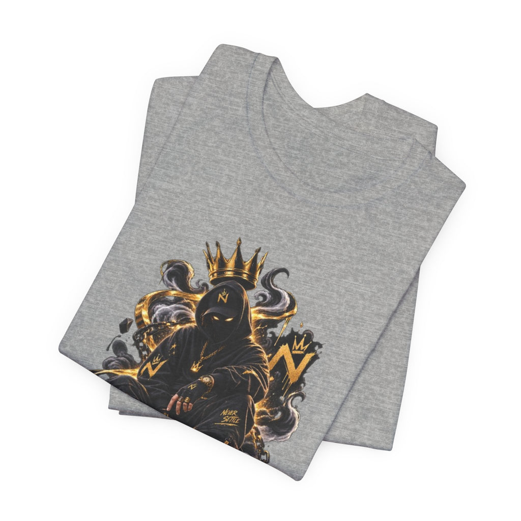 King of Shadows Graphic Tee — Dark Crowned Skull Design
