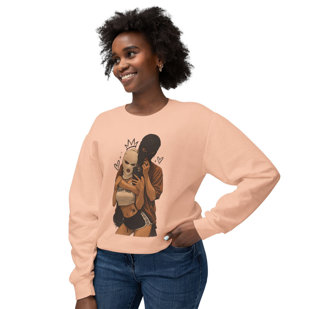 Couple Selfie Art Crewneck Sweatshirt