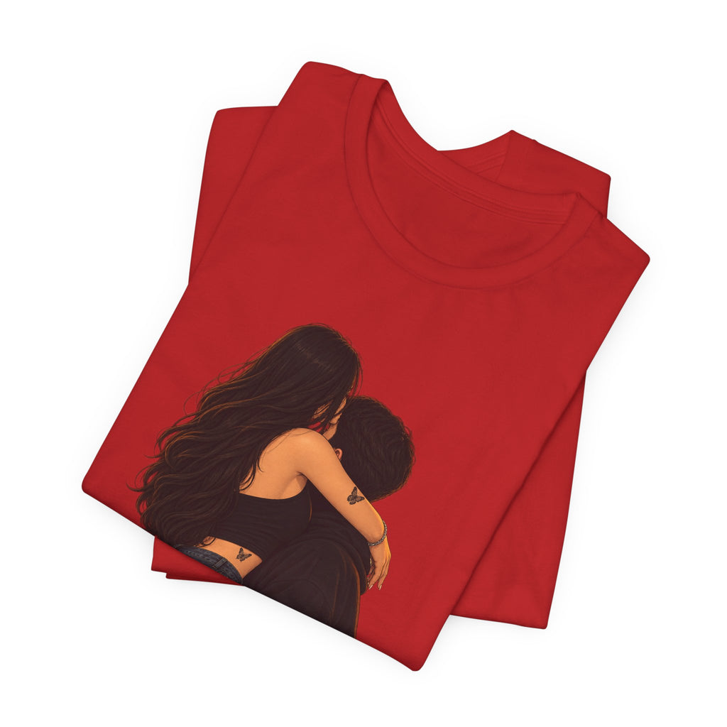 Couple Embrace T‑Shirt — Romantic Hug Graphic Tee