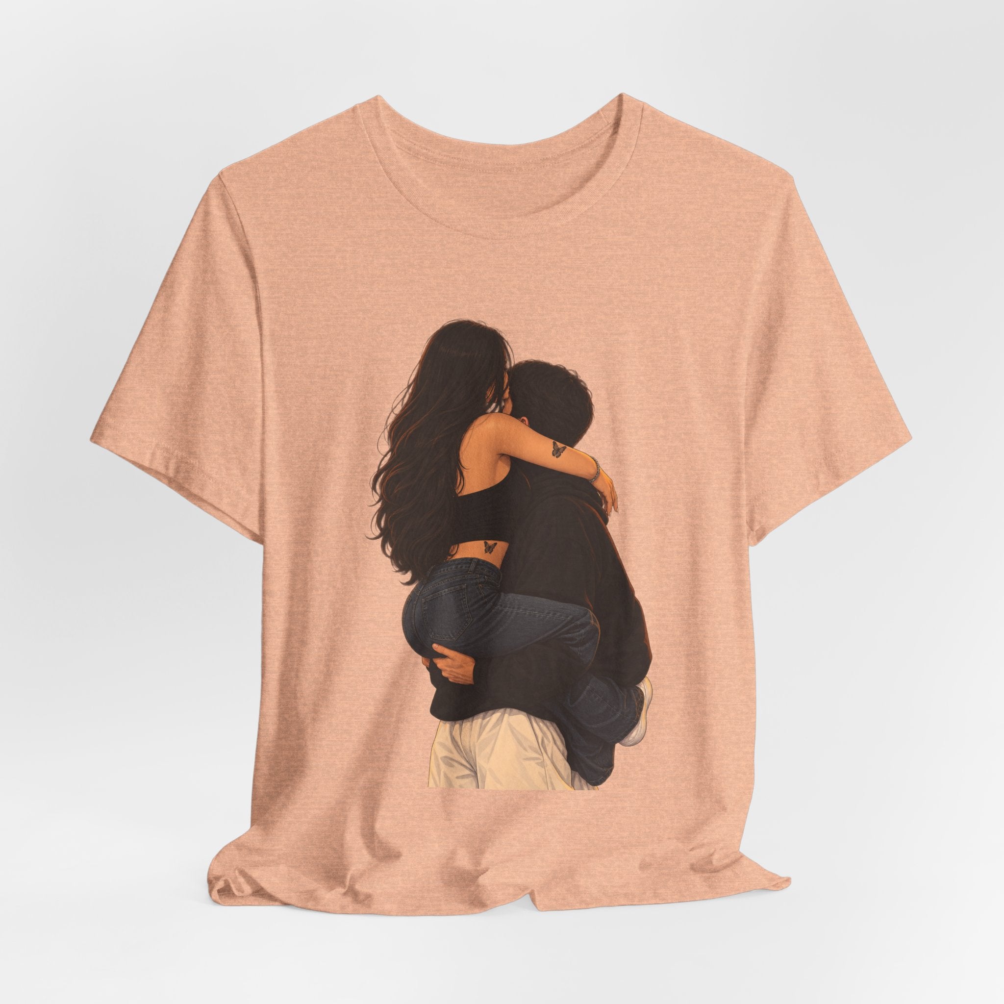 Couple Embrace T‑Shirt — Romantic Hug Graphic Tee