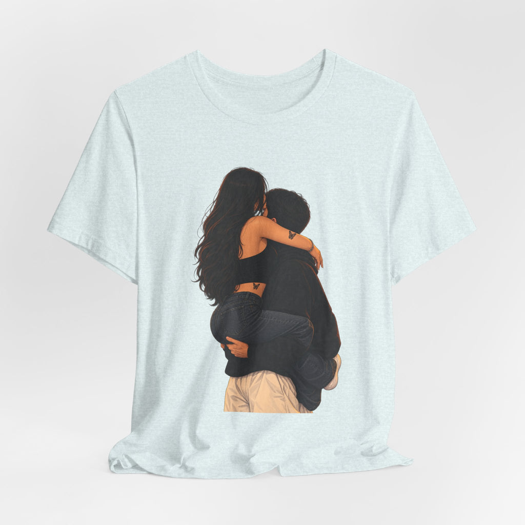 Couple Embrace T‑Shirt — Romantic Hug Graphic Tee