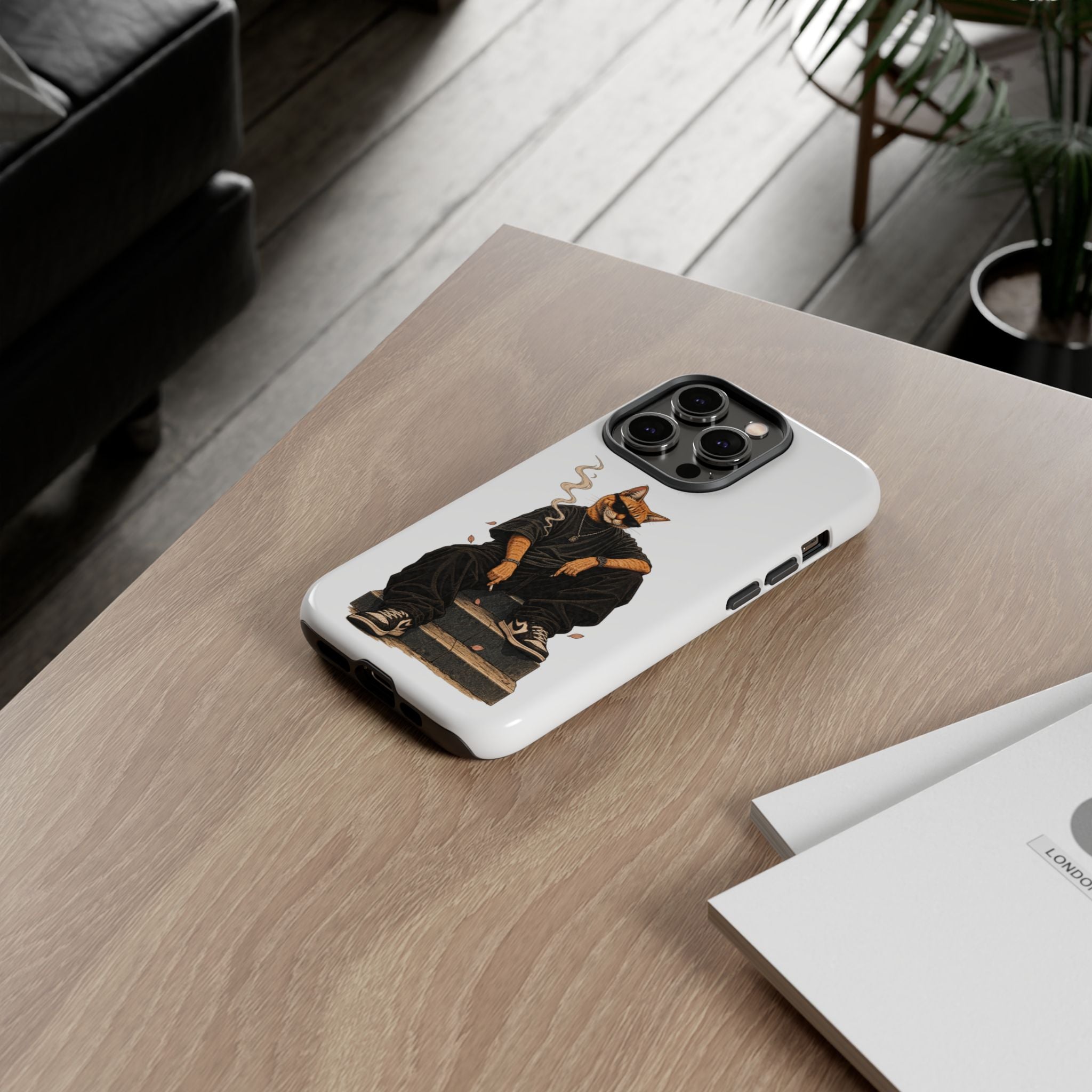 Cat Gangsta Phone Case — Cool Streetwear Cat Design