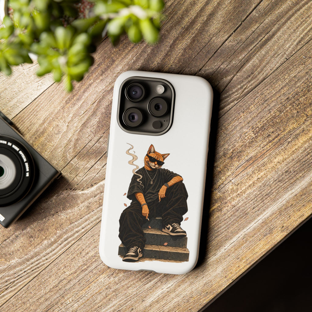 Cat Gangsta Phone Case — Cool Streetwear Cat Design