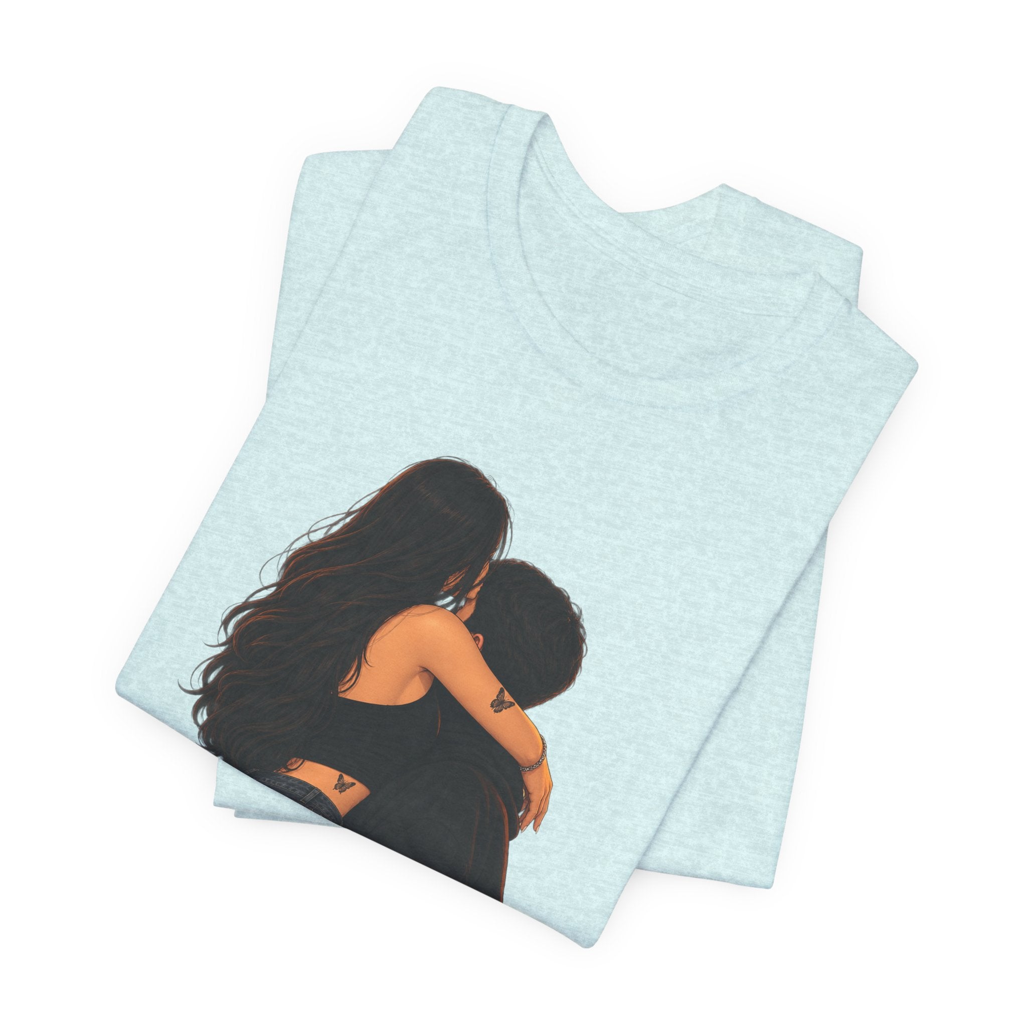 Couple Embrace T‑Shirt — Romantic Hug Graphic Tee
