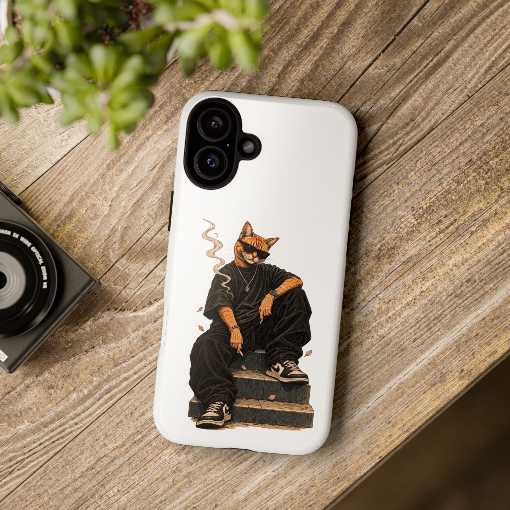 Cat Gangsta Phone Case — Cool Streetwear Cat Design