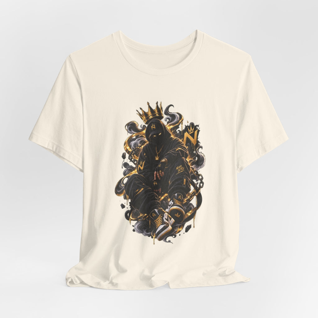 King of Shadows Graphic Tee — Dark Crowned Skull Design