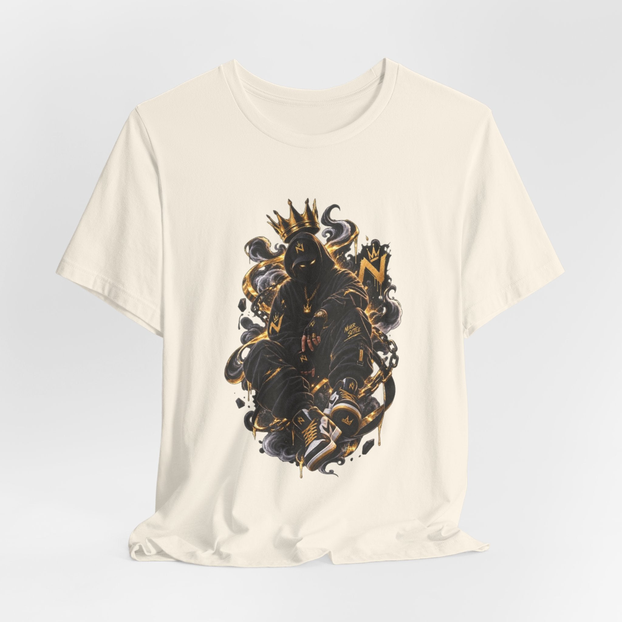 King of Shadows Graphic Tee — Dark Crowned Skull Design