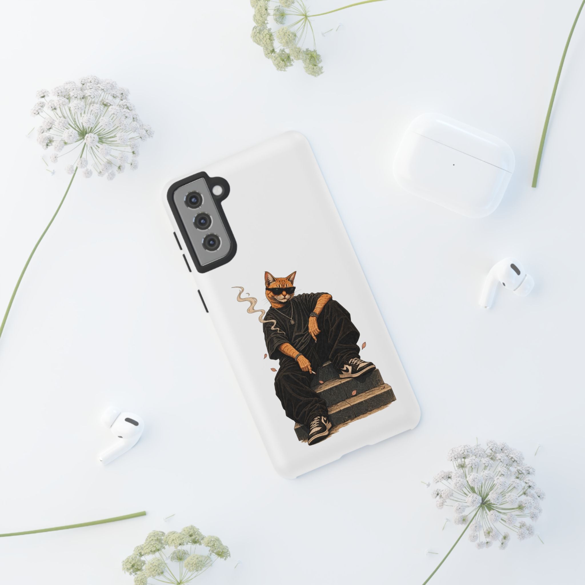 Cat Gangsta Phone Case — Cool Streetwear Cat Design