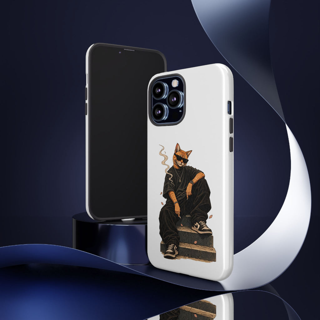 Cat Gangsta Phone Case — Cool Streetwear Cat Design