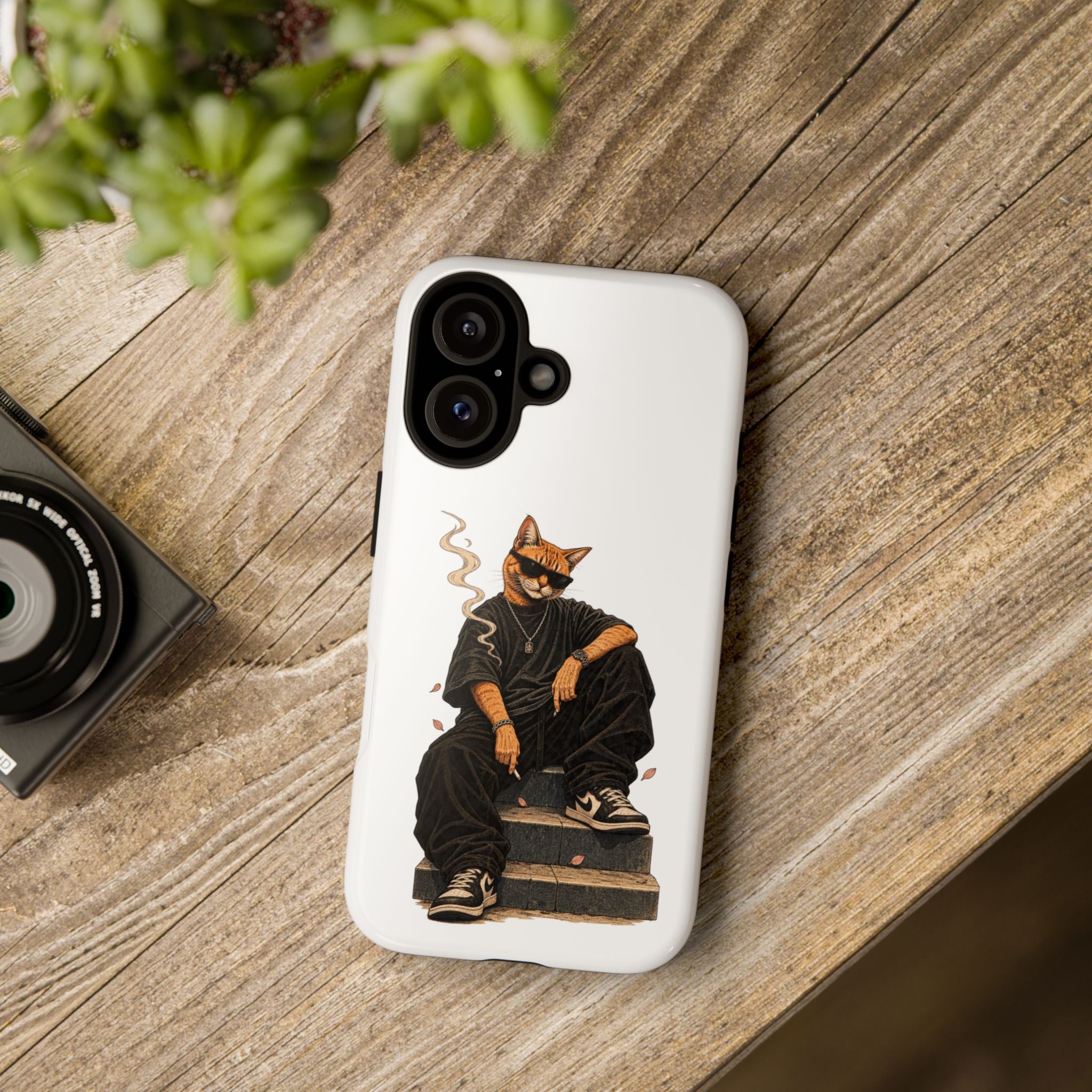 Cat Gangsta Phone Case — Cool Streetwear Cat Design