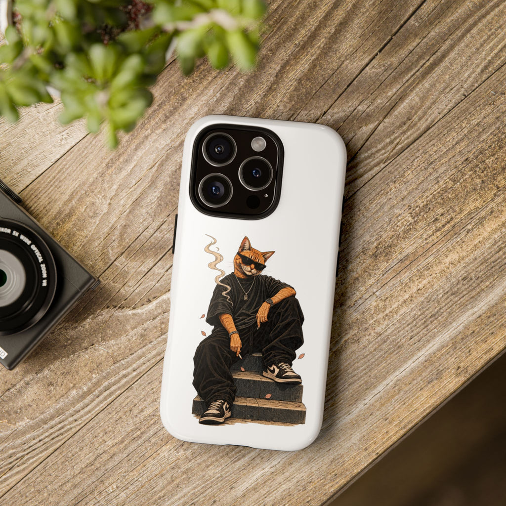 Cat Gangsta Phone Case — Cool Streetwear Cat Design
