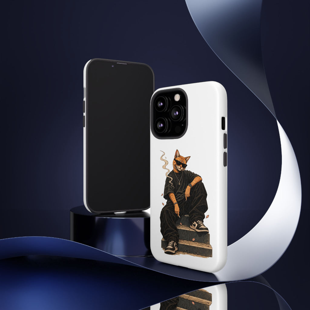 Cat Gangsta Phone Case — Cool Streetwear Cat Design