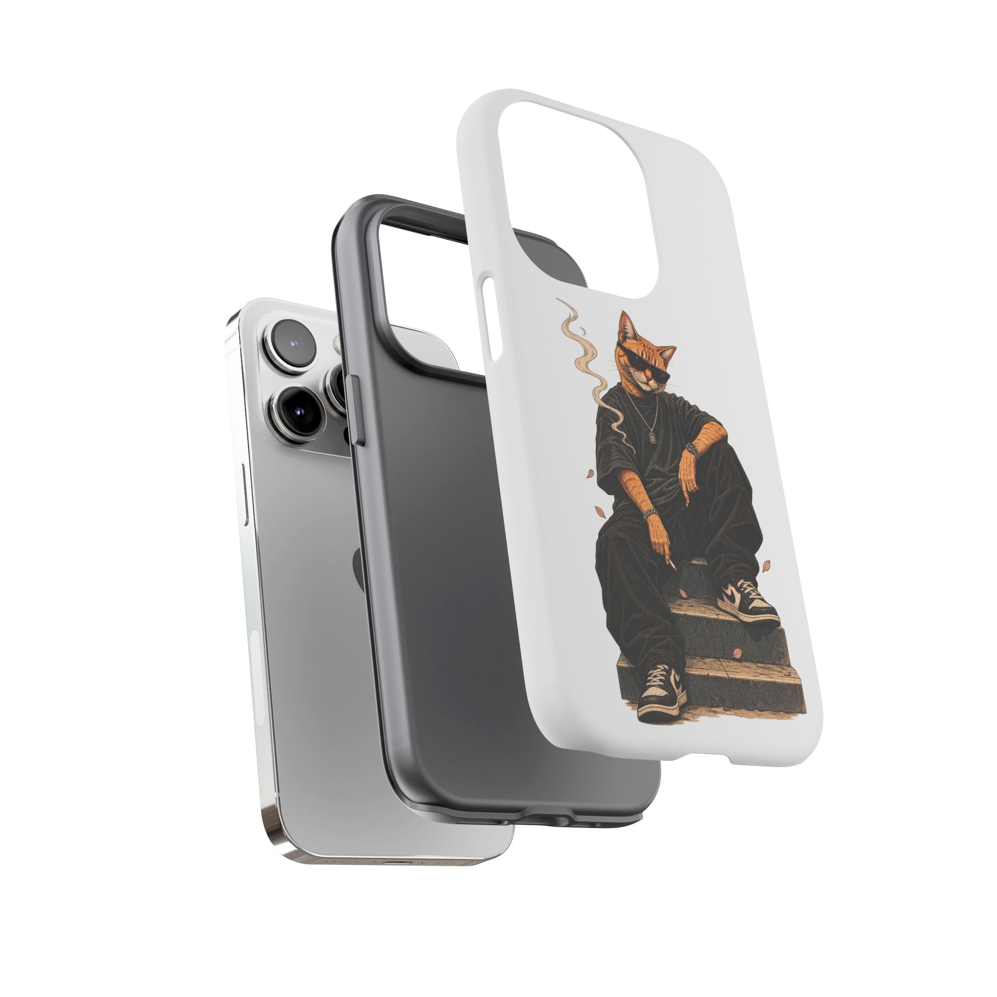 Cat Gangsta Phone Case — Cool Streetwear Cat Design