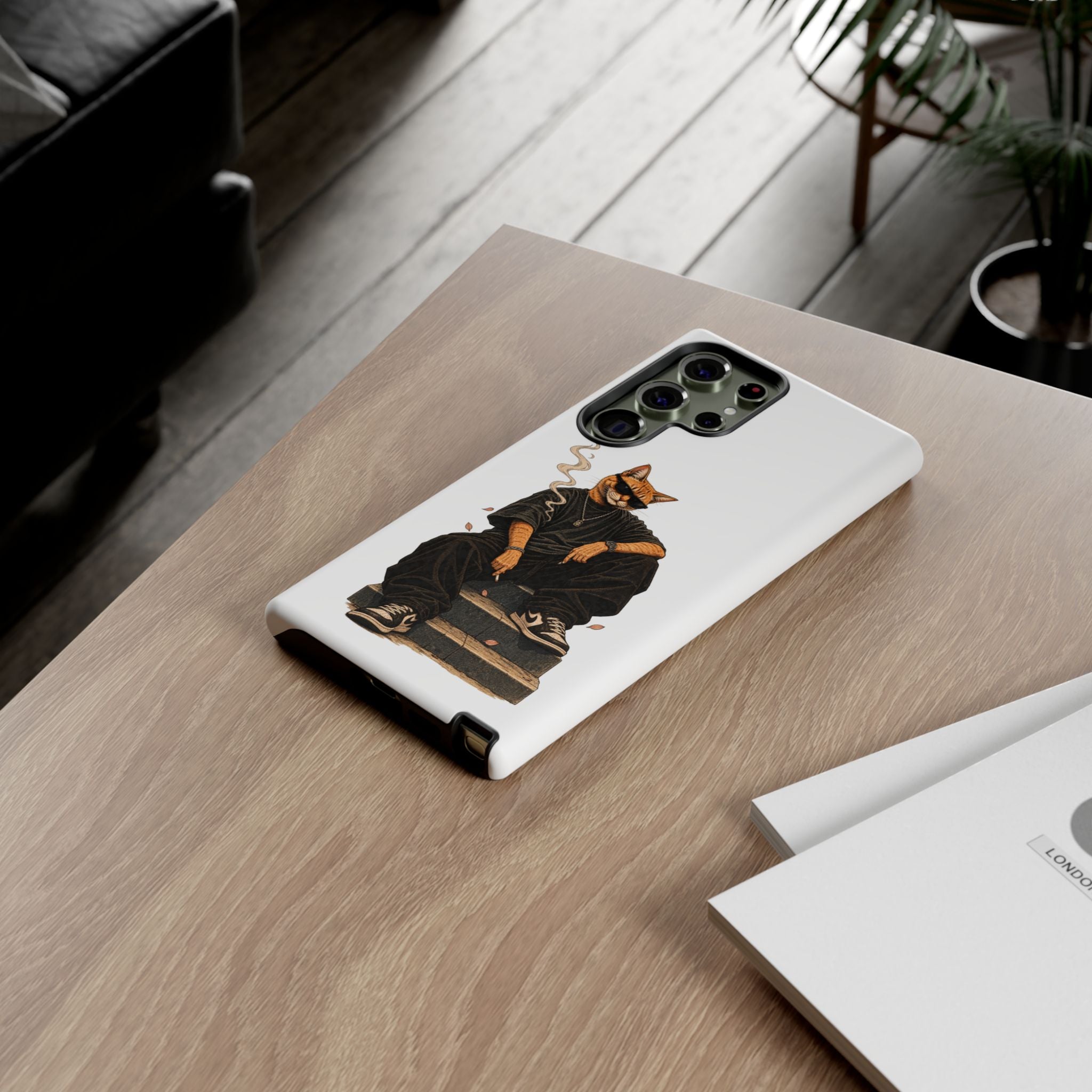 Cat Gangsta Phone Case — Cool Streetwear Cat Design