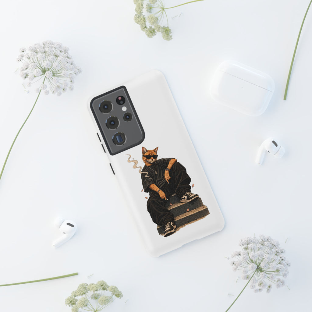 Cat Gangsta Phone Case — Cool Streetwear Cat Design