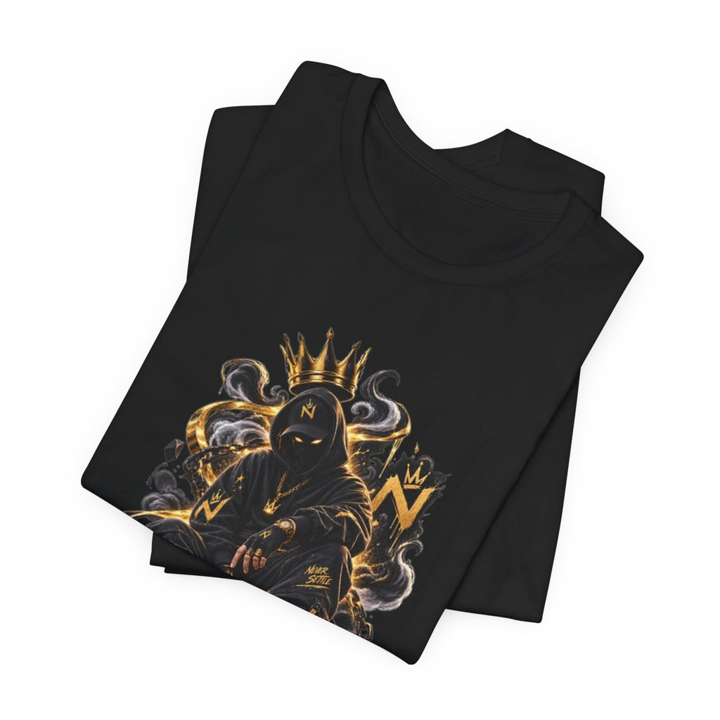 King of Shadows Graphic Tee — Dark Crowned Skull Design
