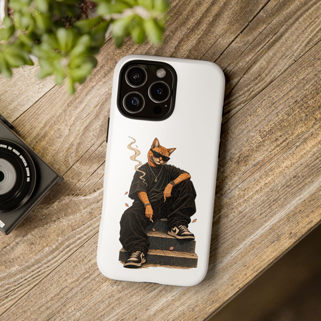 Cat Gangsta Phone Case — Cool Streetwear Cat Design