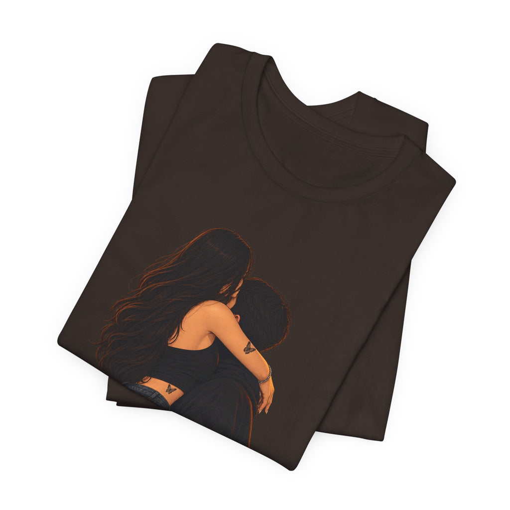 Couple Embrace T‑Shirt — Romantic Hug Graphic Tee