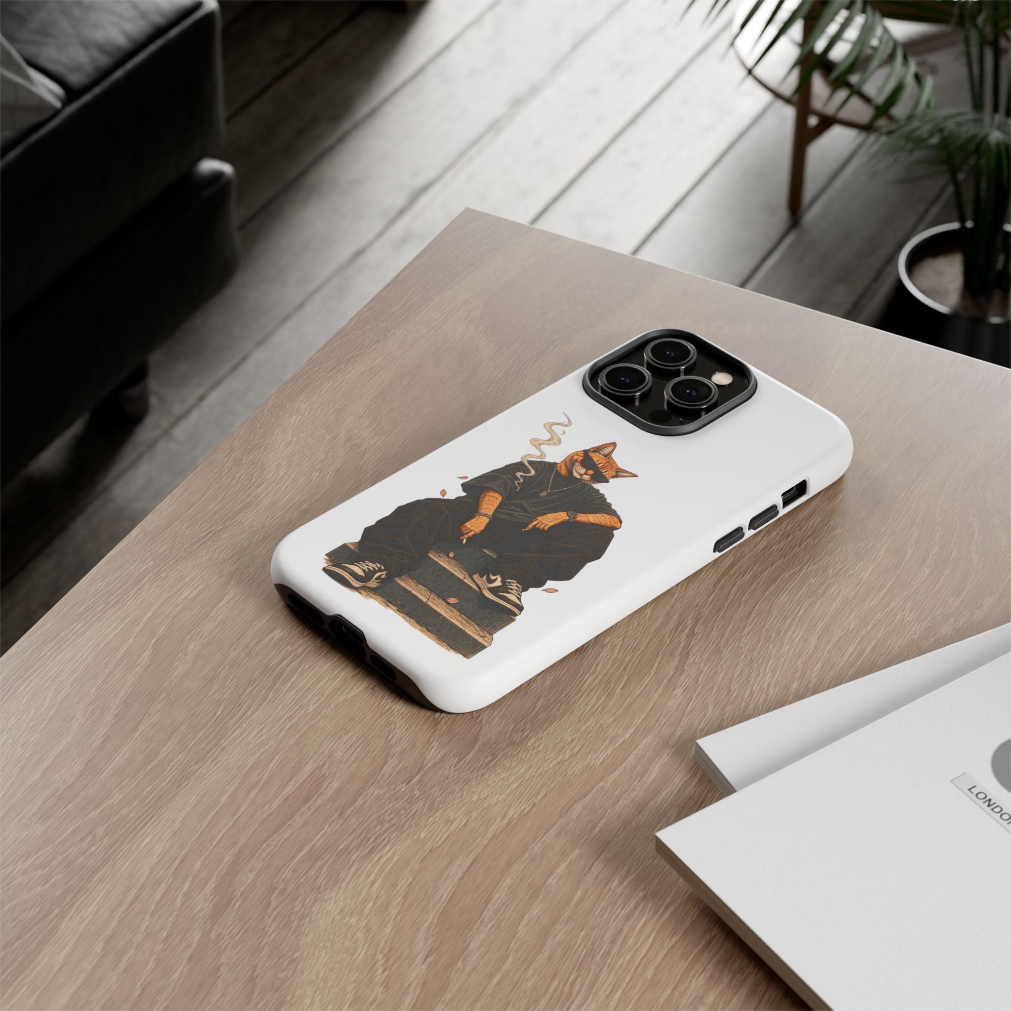 Cat Gangsta Phone Case — Cool Streetwear Cat Design