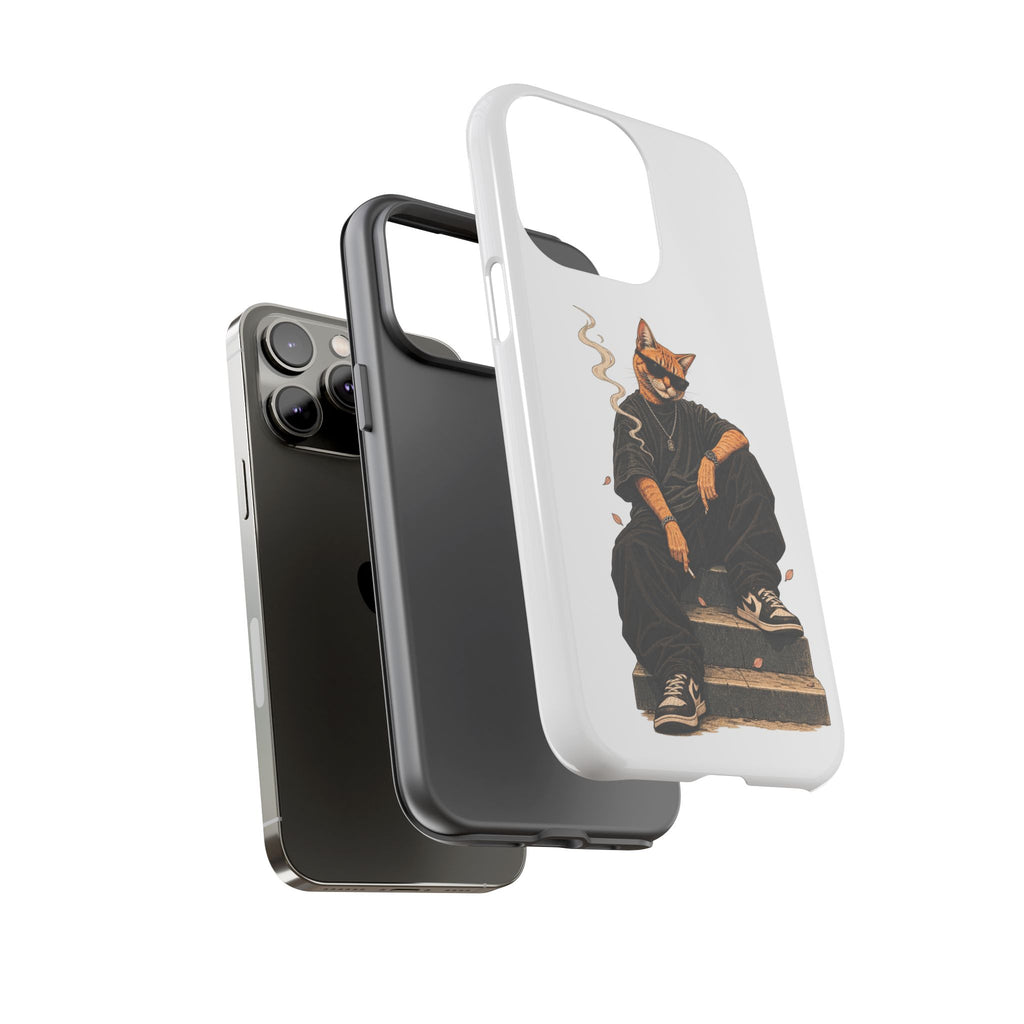 Cat Gangsta Phone Case — Cool Streetwear Cat Design