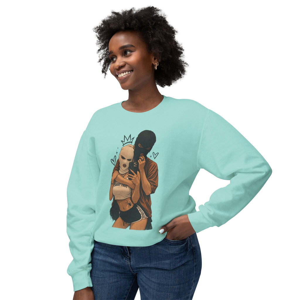 Couple Selfie Art Crewneck Sweatshirt