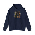 Abstract Gold & Black Swirl Hoodie — Modern Art Graphic Hoodie