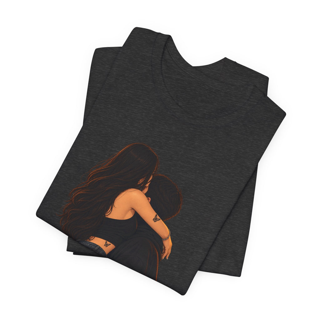 Couple Embrace T‑Shirt — Romantic Hug Graphic Tee
