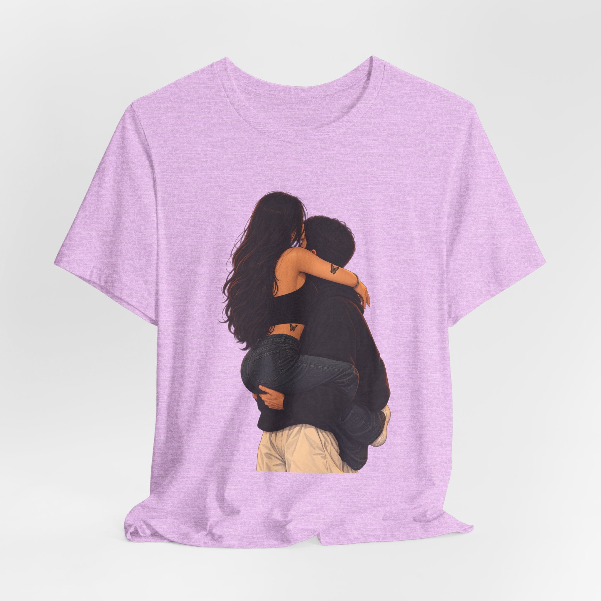 Couple Embrace T‑Shirt — Romantic Hug Graphic Tee