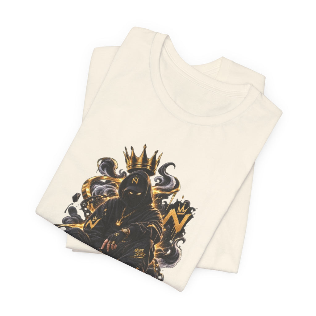 King of Shadows Graphic Tee — Dark Crowned Skull Design