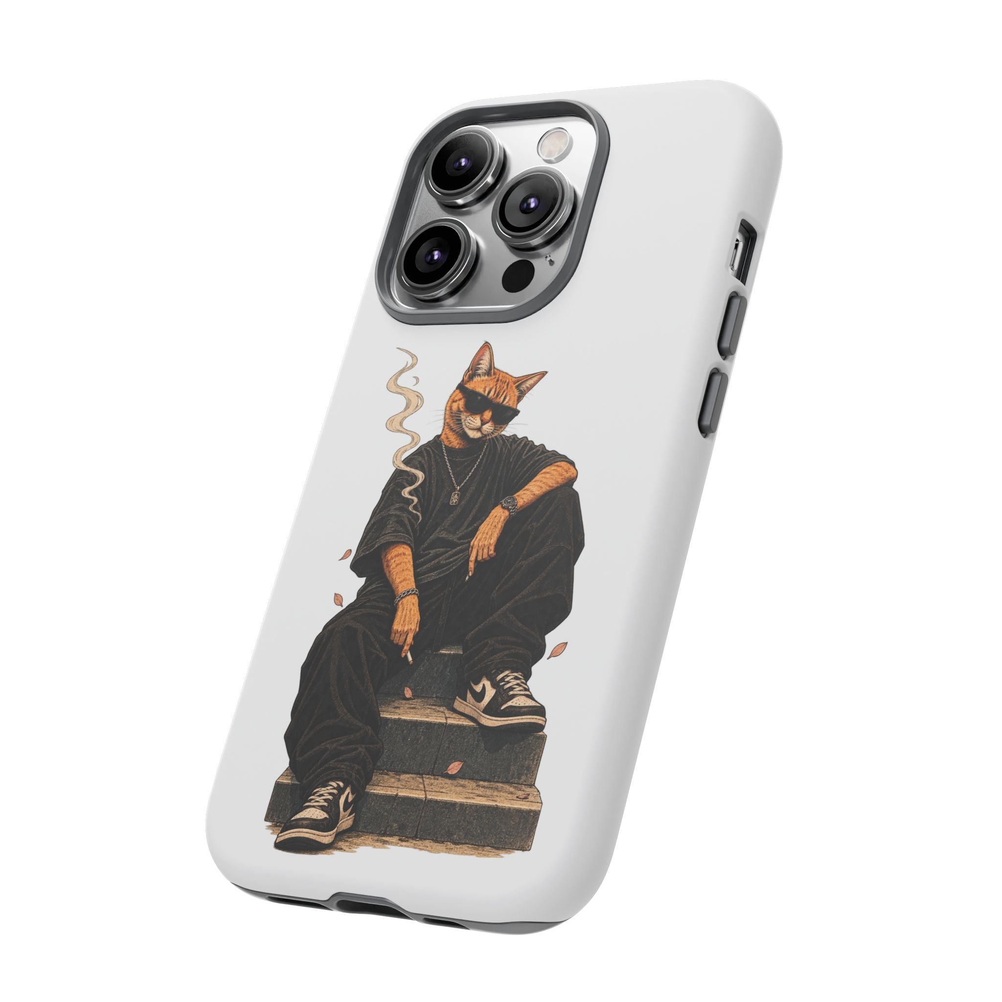 Cat Gangsta Phone Case — Cool Streetwear Cat Design