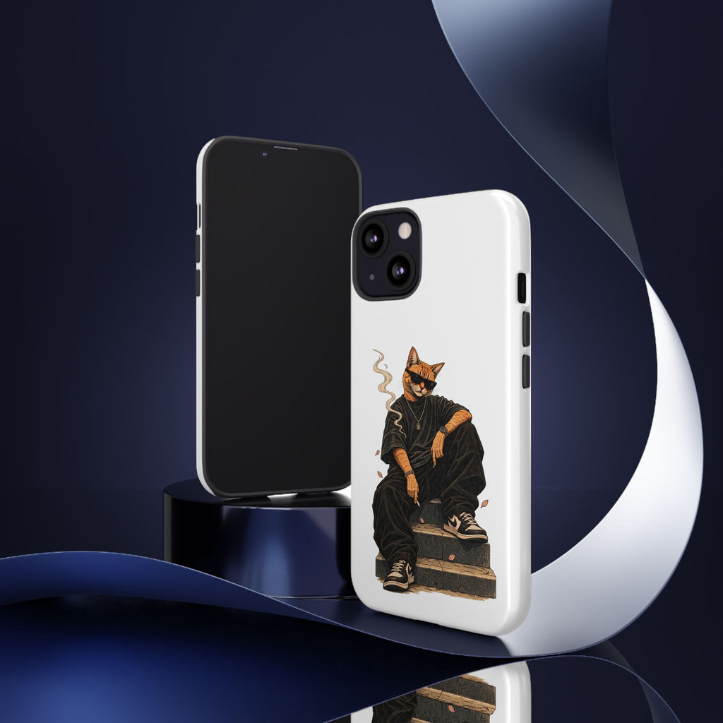 Cat Gangsta Phone Case — Cool Streetwear Cat Design