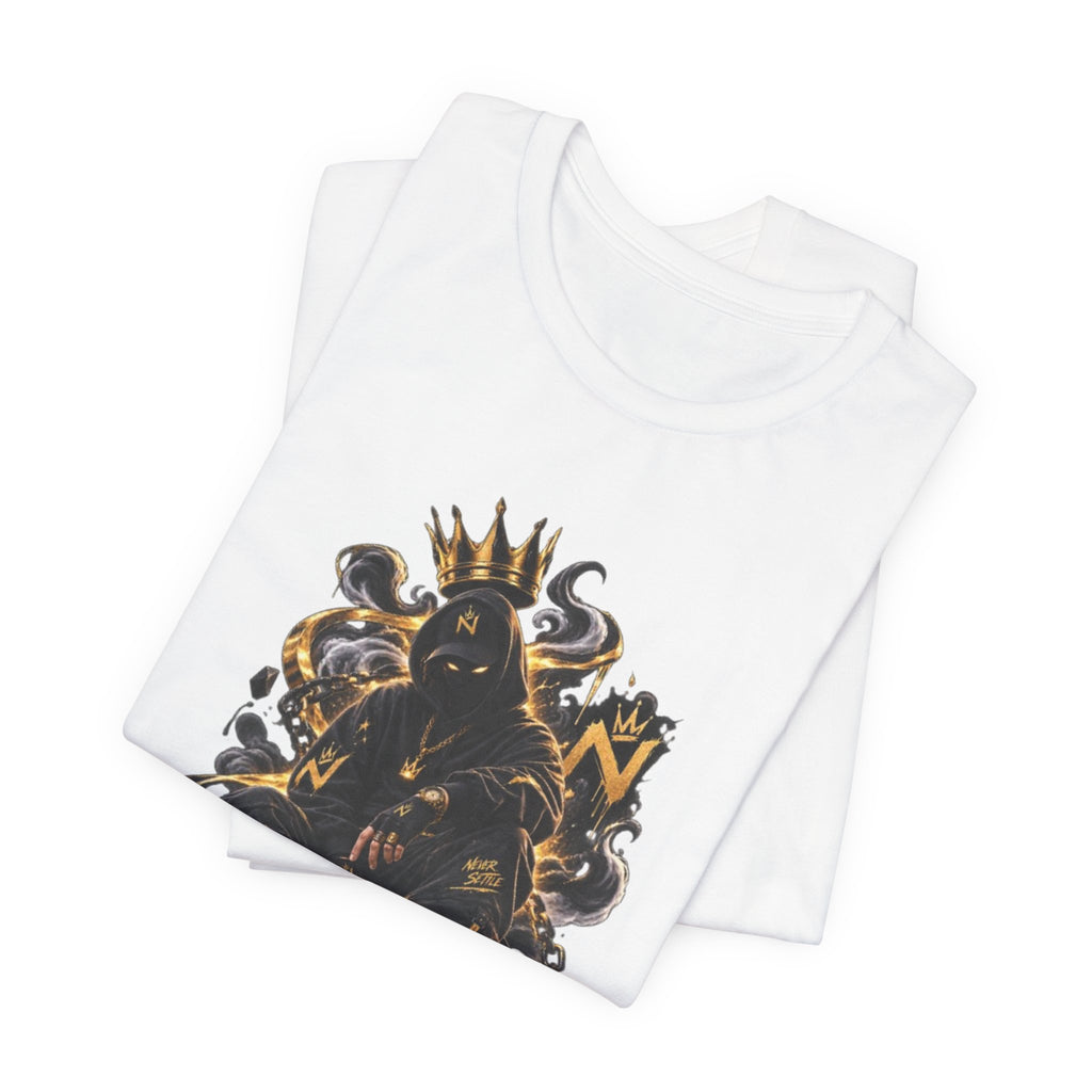 King of Shadows Graphic Tee — Dark Crowned Skull Design