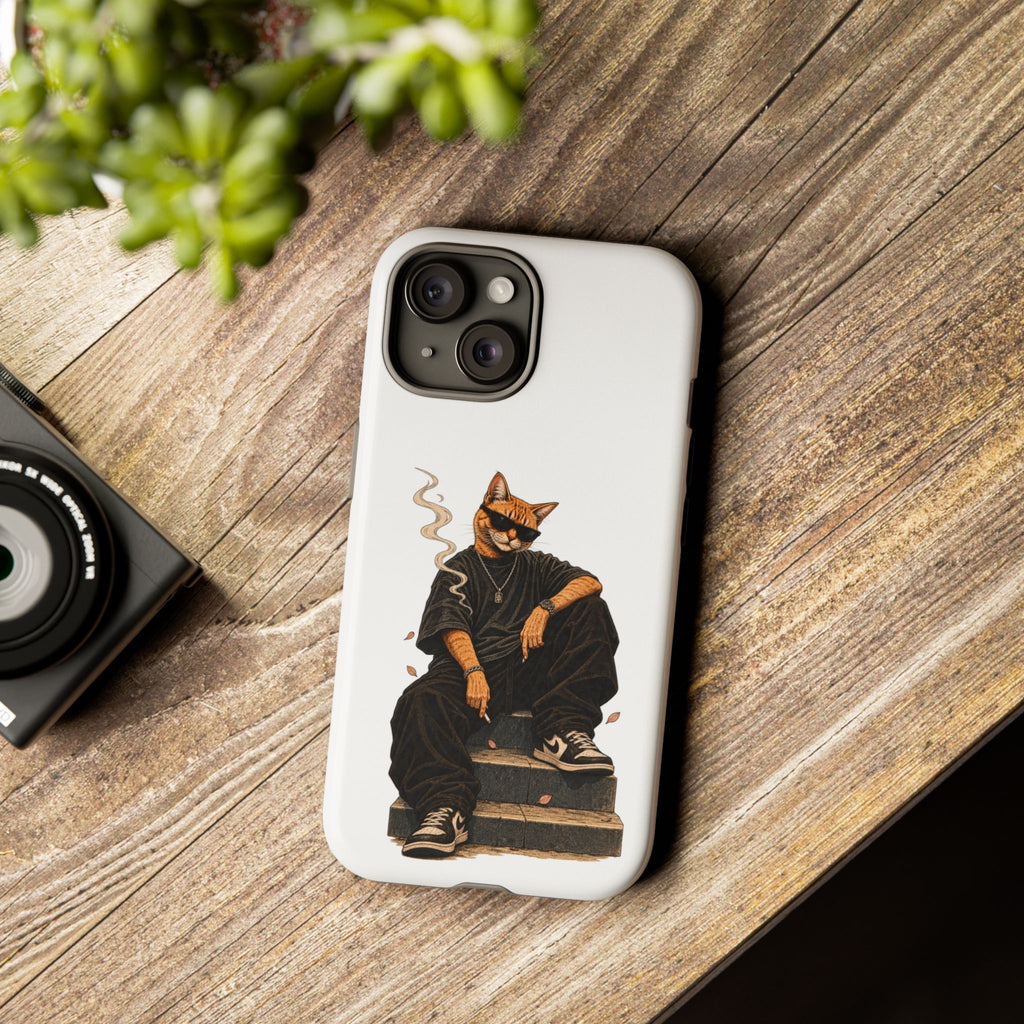 Cat Gangsta Phone Case — Cool Streetwear Cat Design