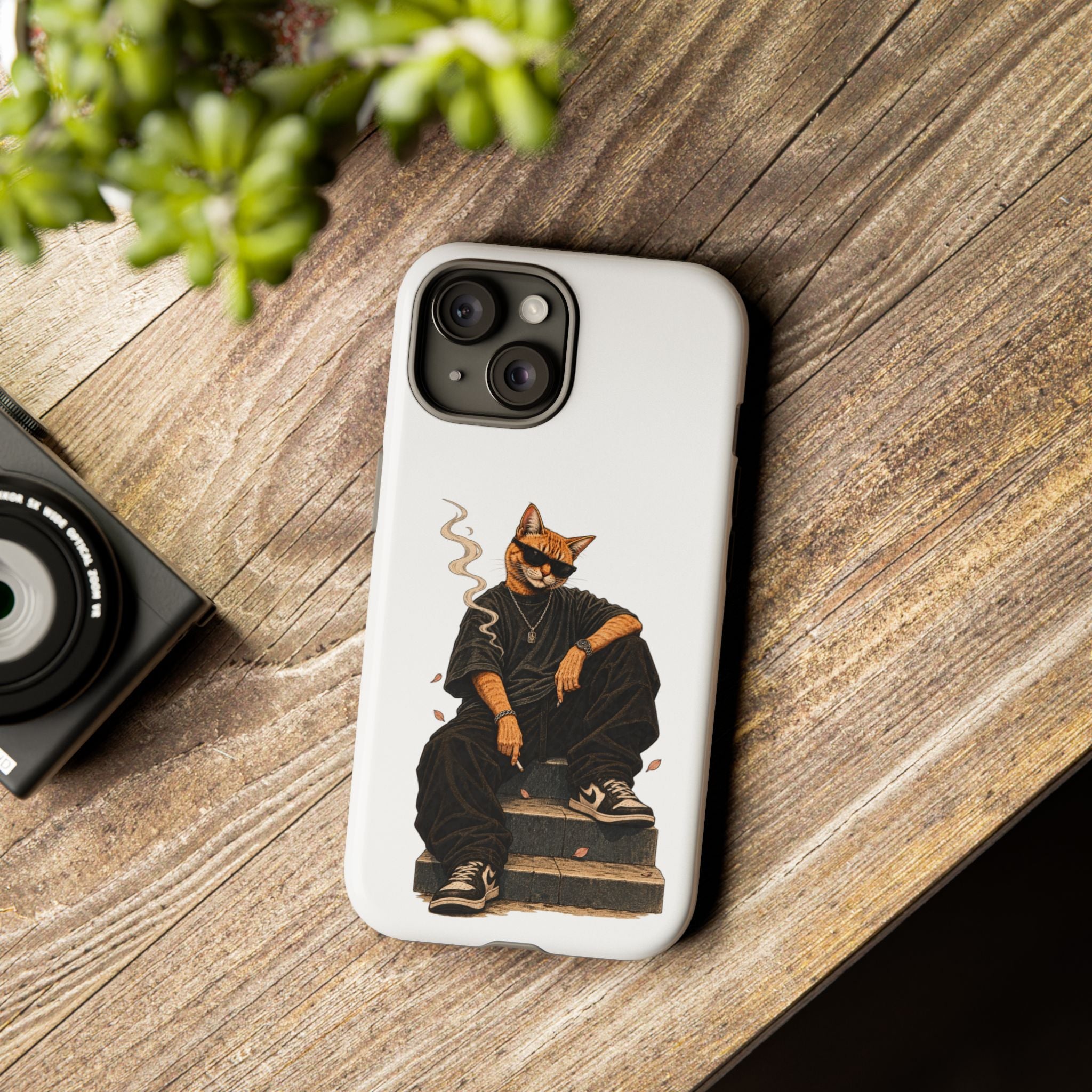 Cat Gangsta Phone Case — Cool Streetwear Cat Design