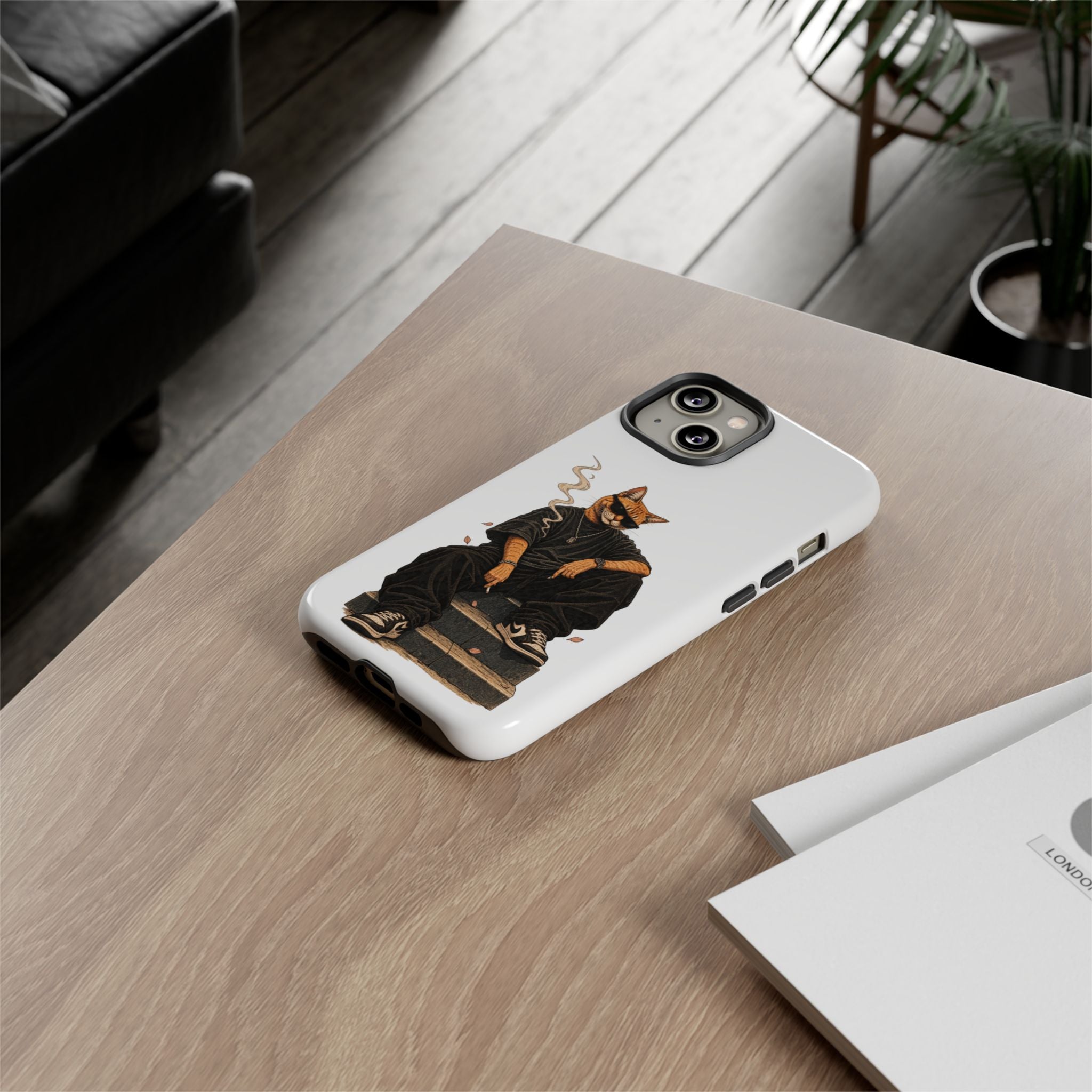 Cat Gangsta Phone Case — Cool Streetwear Cat Design