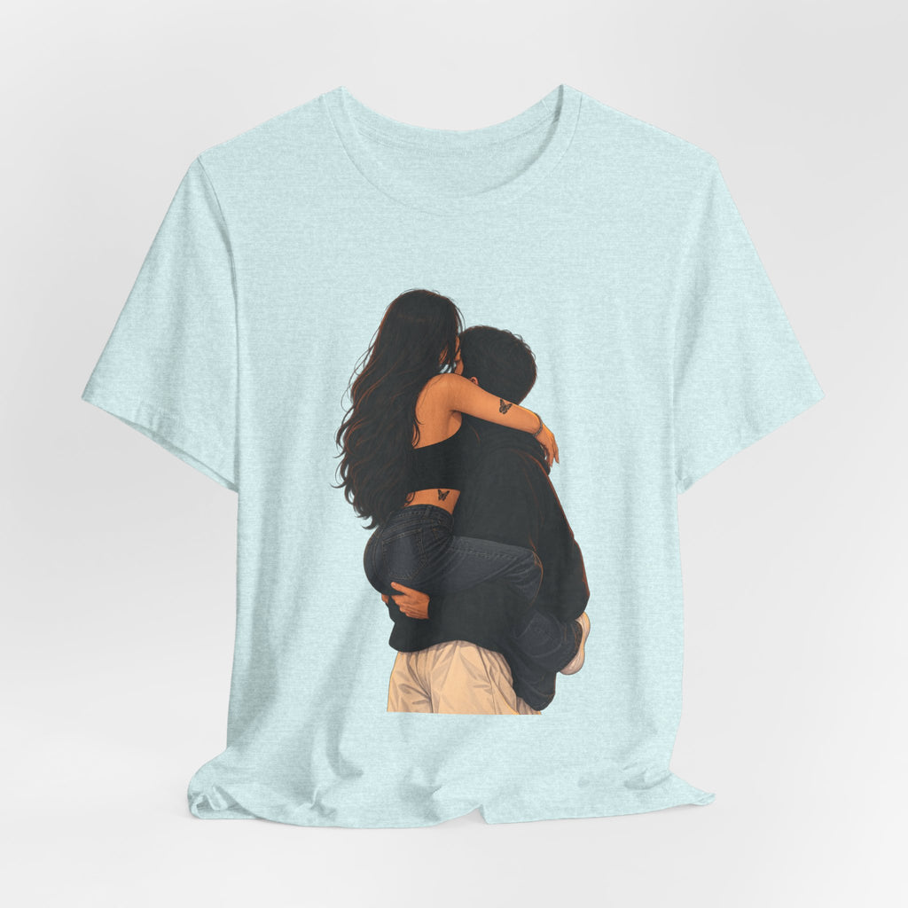 Couple Embrace T‑Shirt — Romantic Hug Graphic Tee